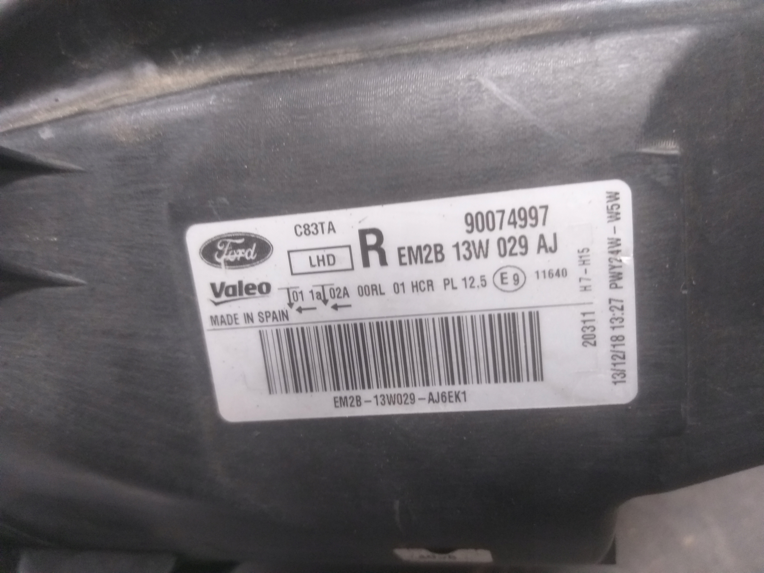 light front right FORD S MAX GALAXY 15- lens 3M2B-13W029-AJ
