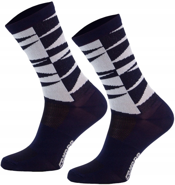 Skarpety kolarskie Comodo White Navy za kostkę Zebra 35-38 granat