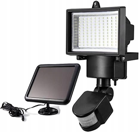 LAMPA HALOGEN SOLÁRNA 60LED SENZOR pohybu a súmraku IP44 samostatný panel