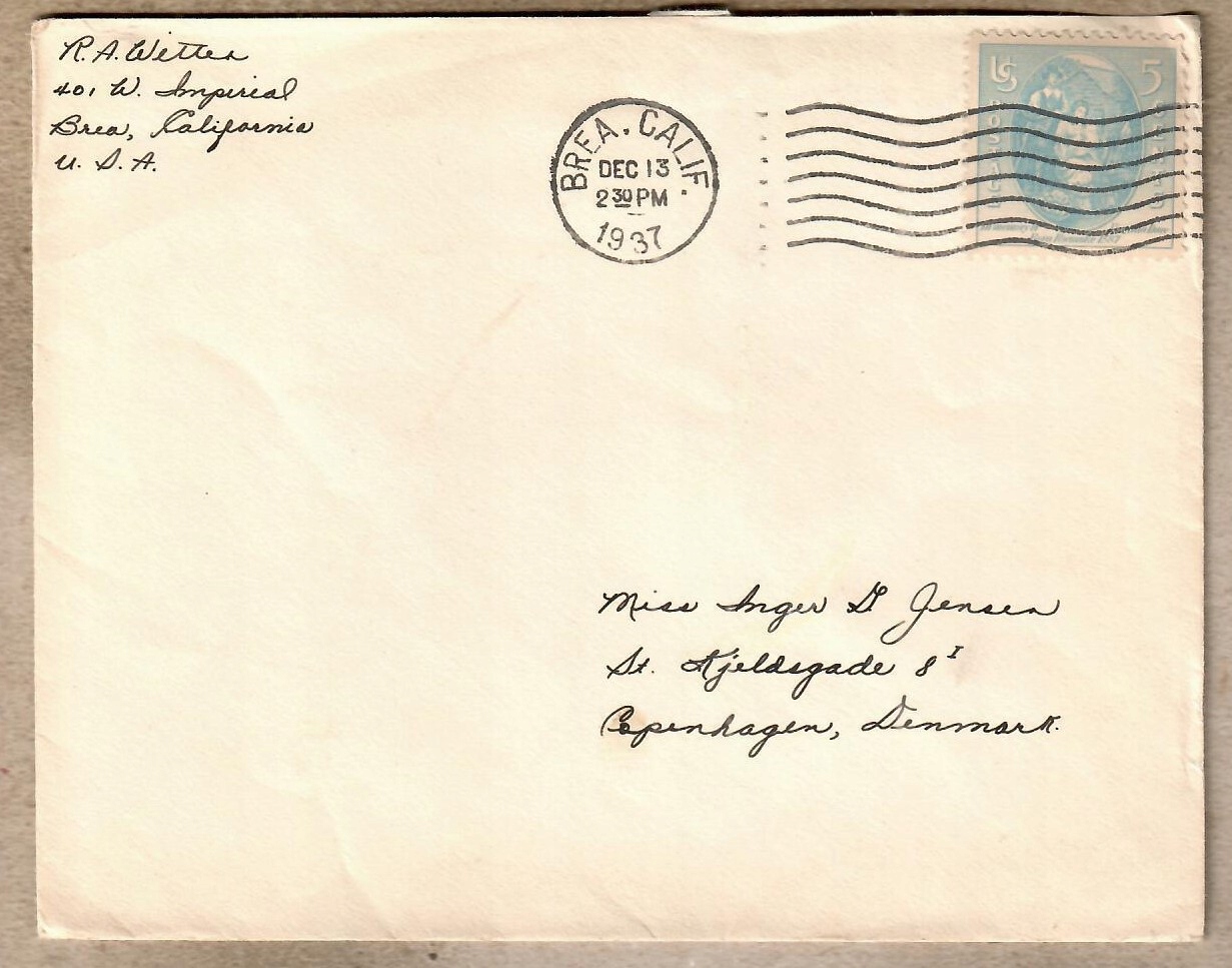 USA, 1937 r. koperta