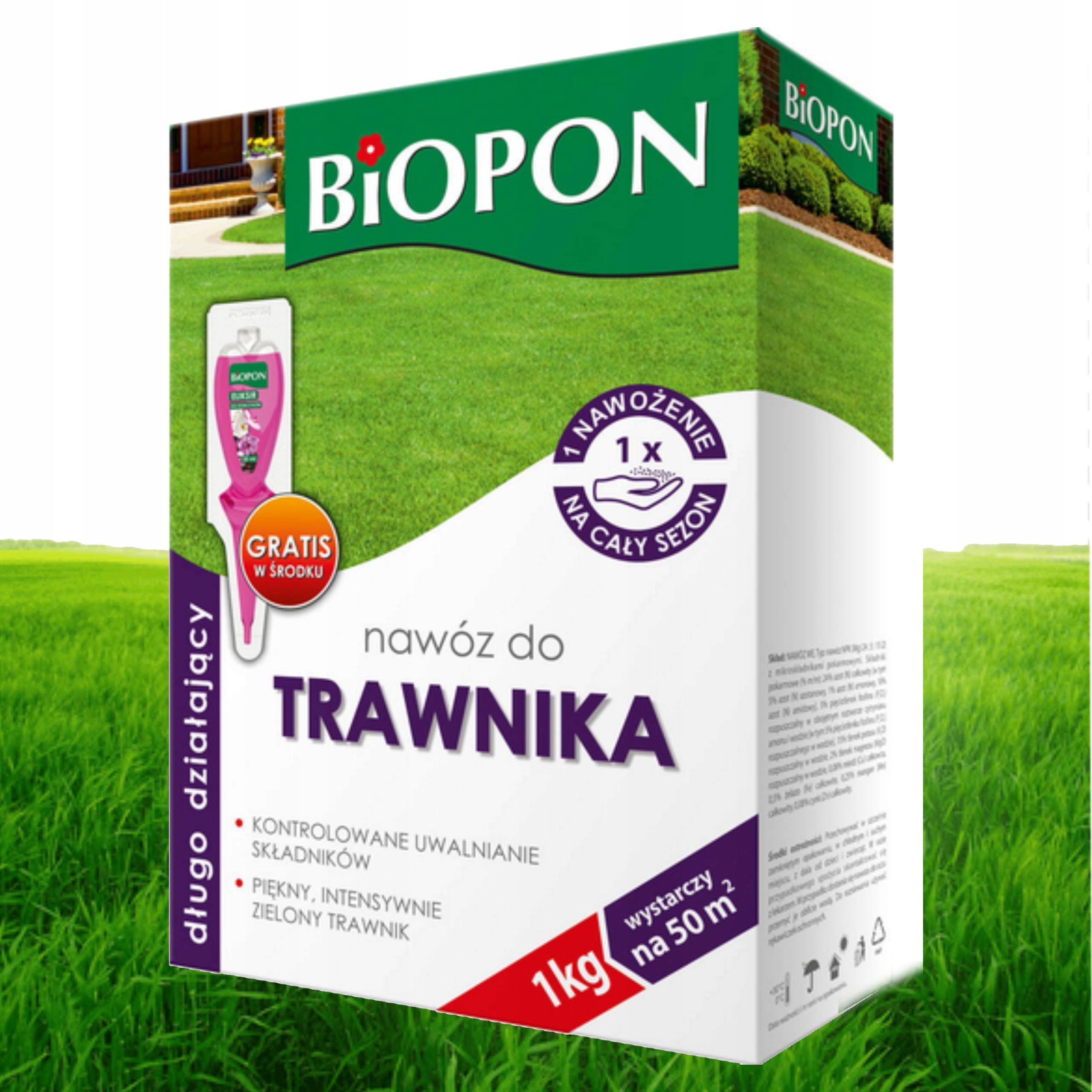 

Biopon Nawóz Granulat Długo Działający Do Trawnika