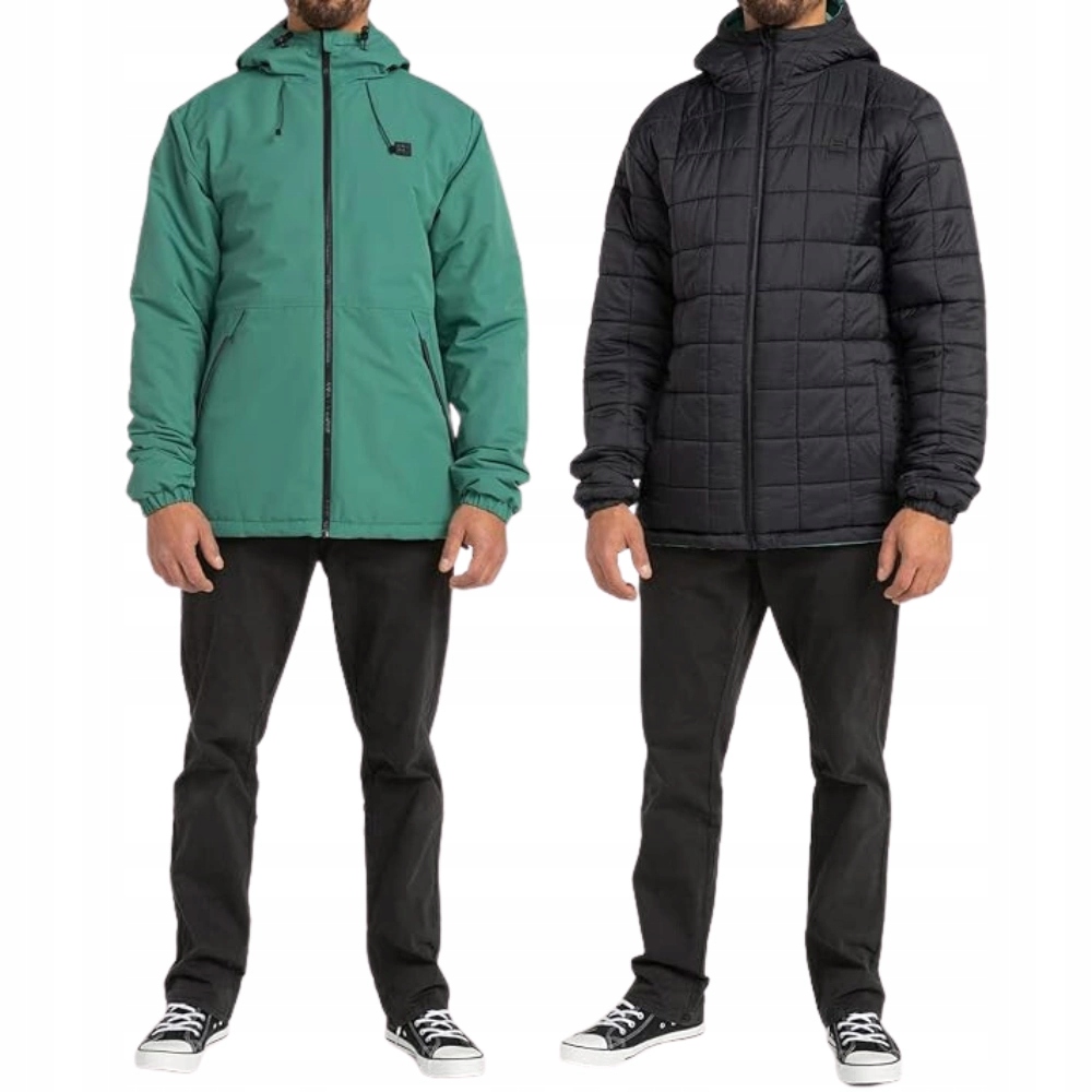 Billabong zateplená zimní bunda s membránou 10K, oboustranná, s kapucí, Xs