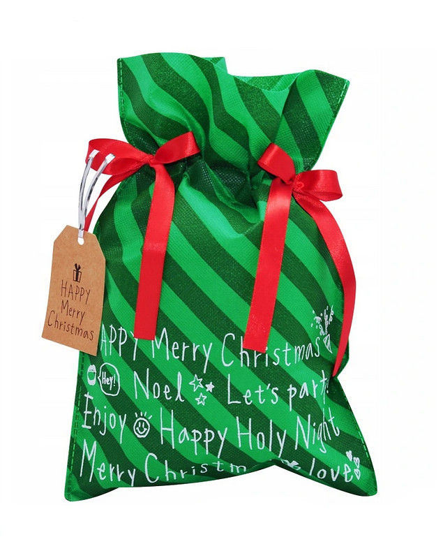 

Worek Tekstylny Zielone Paski 20x30