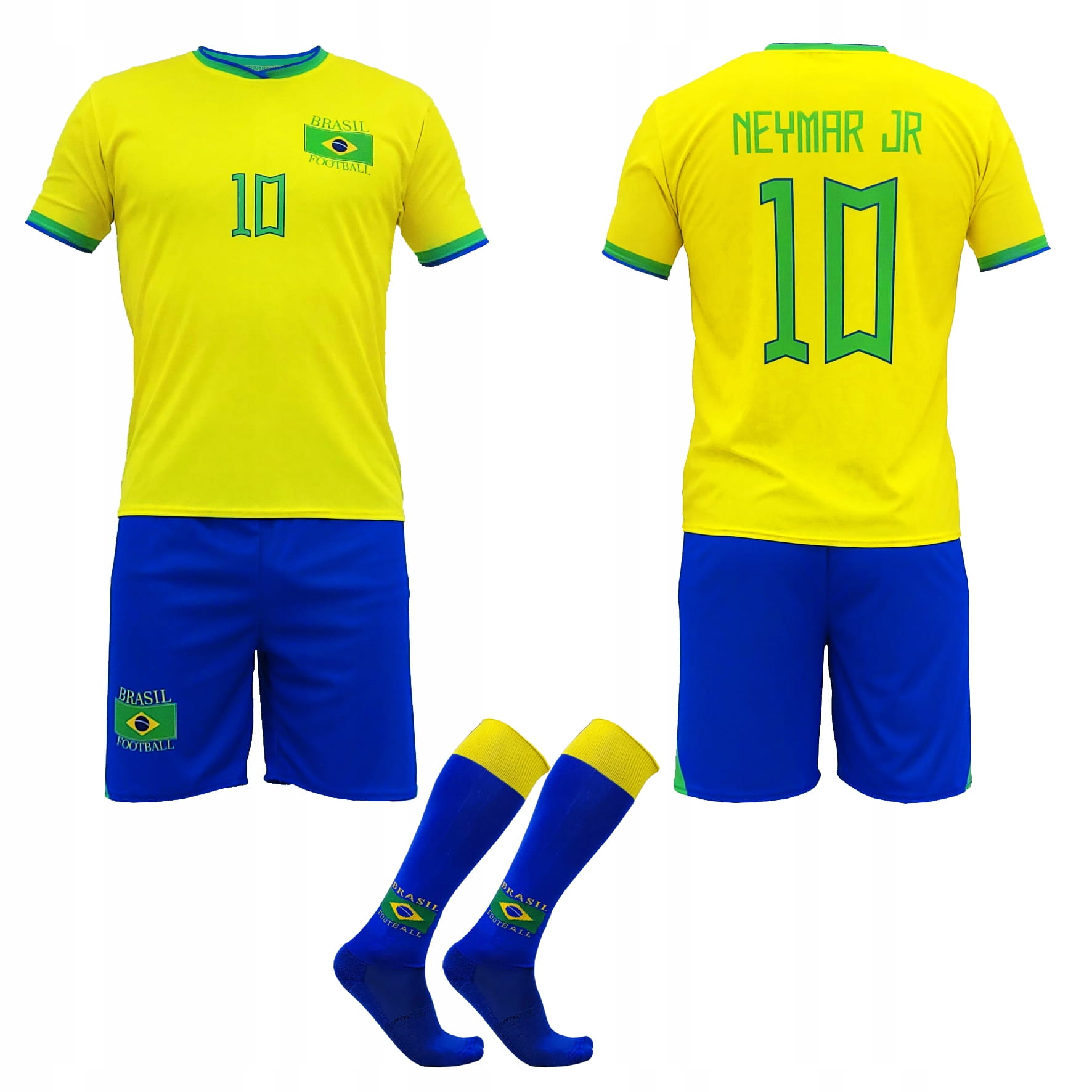 

Neymar Brazylia strój komplet piłkarski getry 152