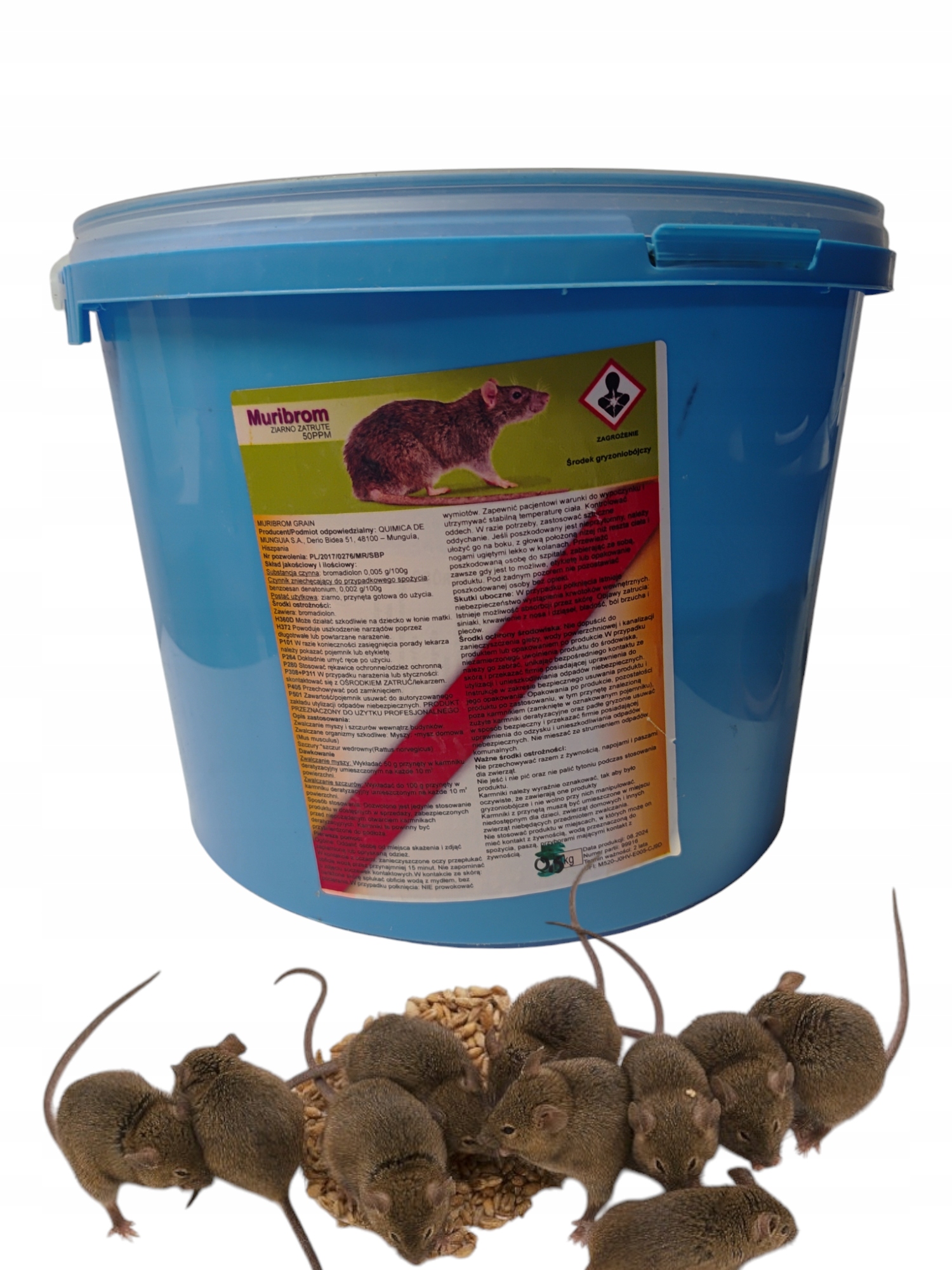 Bardzo Silna Trutka Na Szczury I Myszy Zatrute Zboże 5KG Gryzoniobójcza