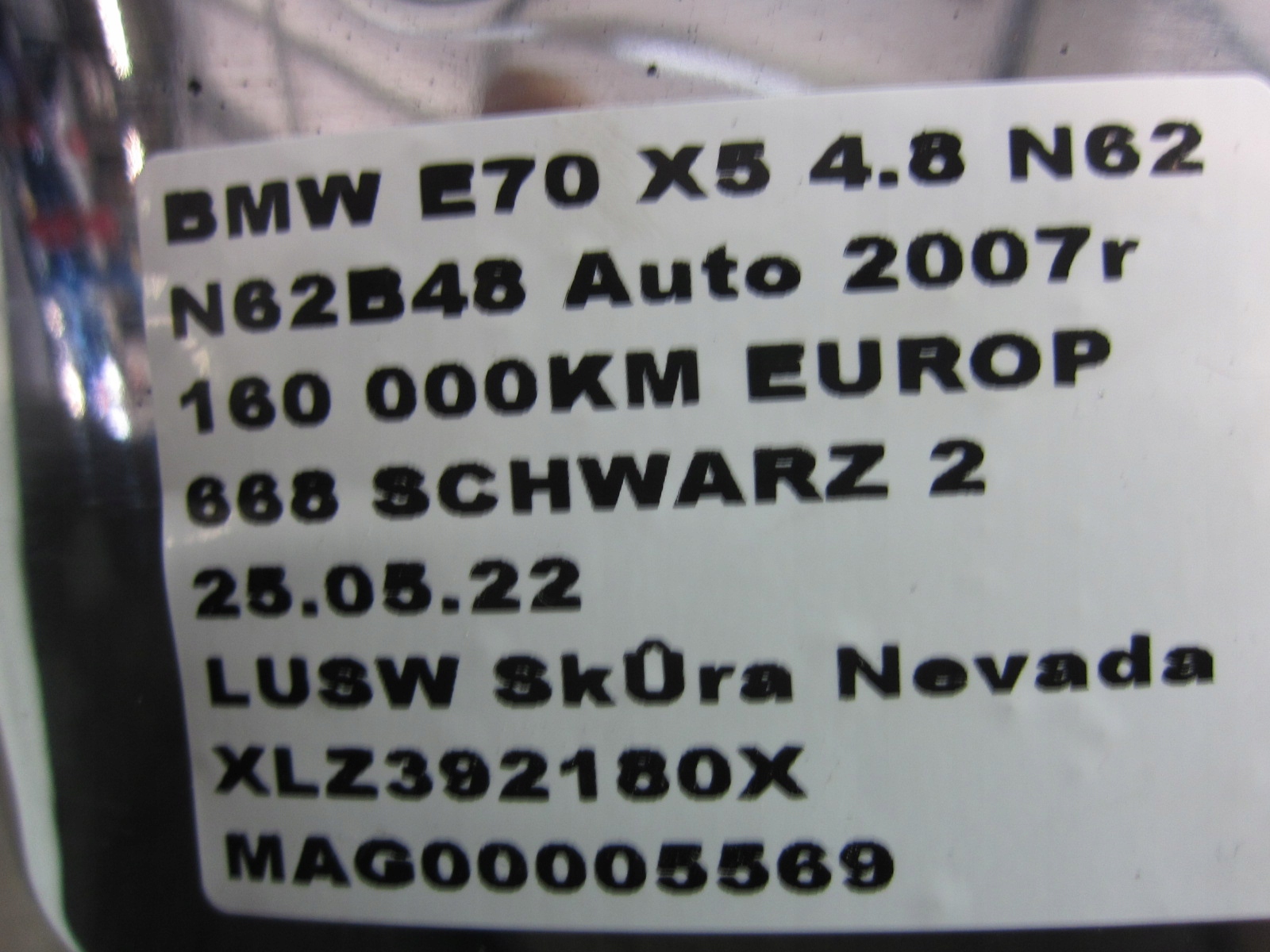 BMW E70 X5 NAKŁADKA WYDECHU CHROM CHROMOWANA Wersja Europejska