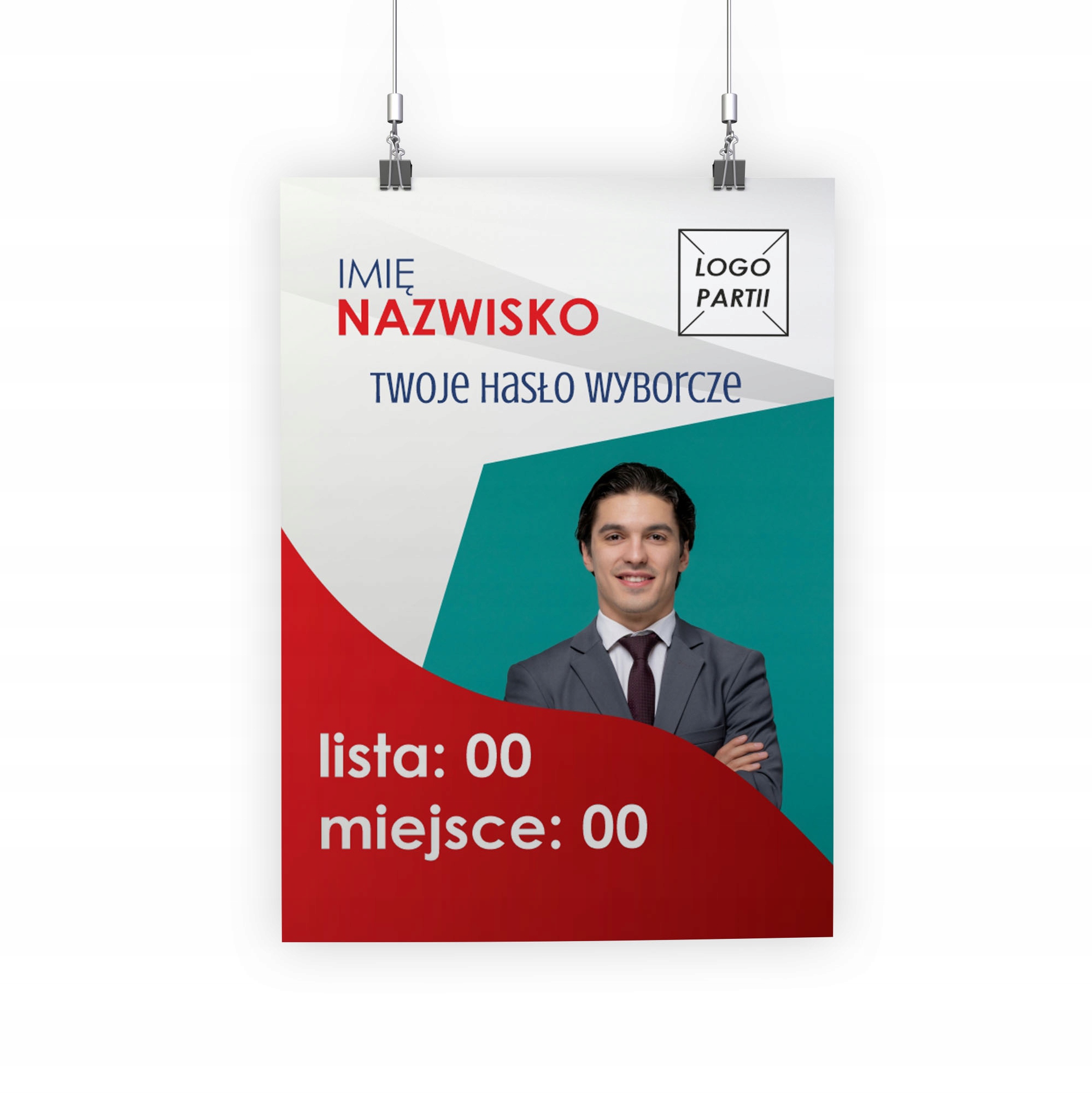 PLAKAT WYBORY WYBORCZE A3 250szt 4+0 130g WYBORY TWÓJ PROJEKT SZABLON