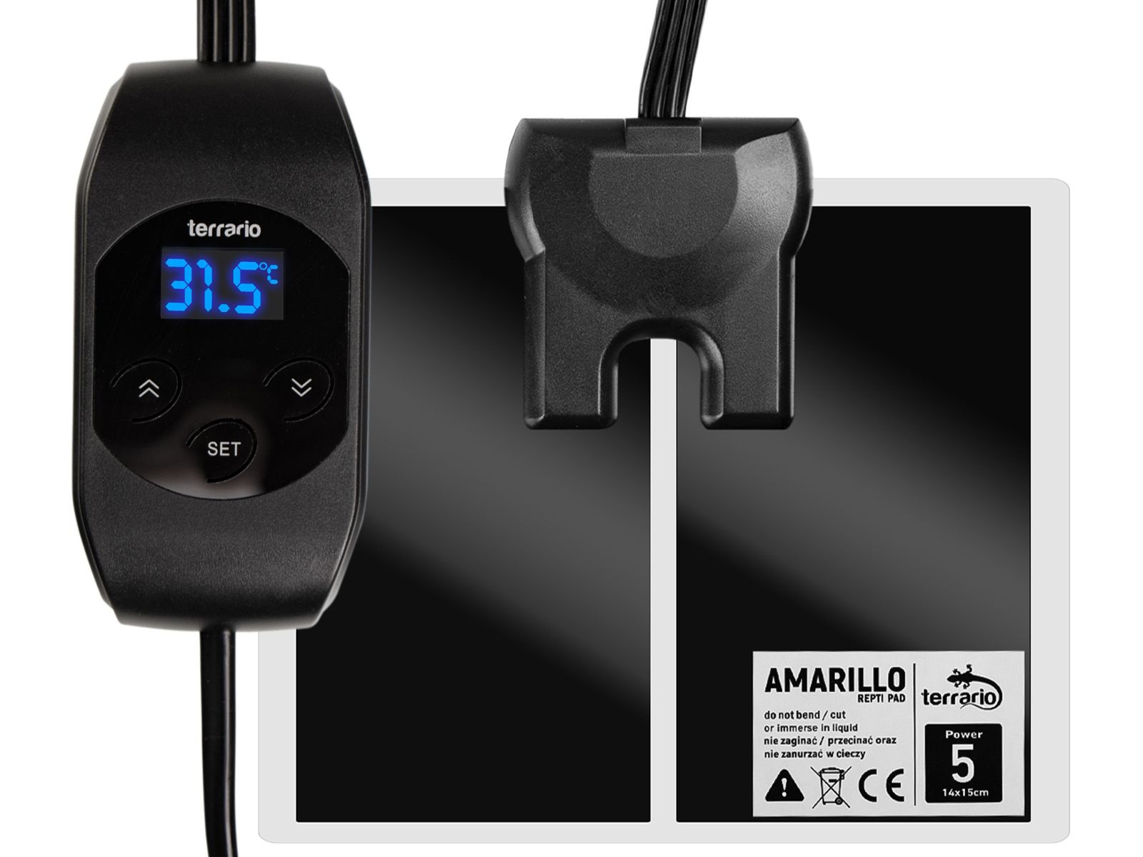 Levně Vyhřívací podložka 5W s LCD termostatem Terrario Amarillo
