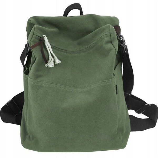 

Torba/plecak vintage bardzo pojemny worek zielony