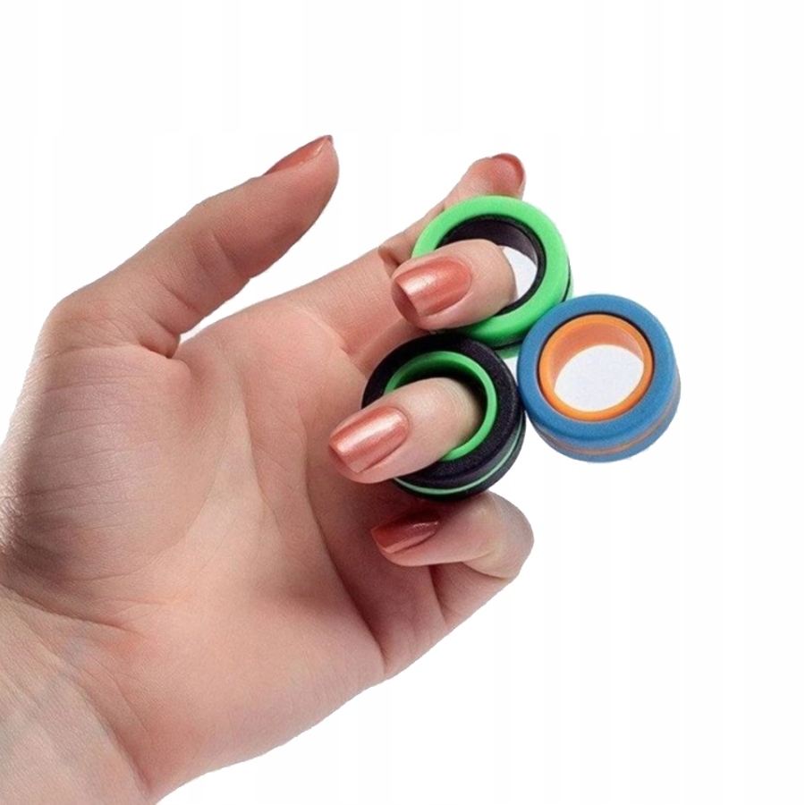 MAGNETYCZNE RINGI 3 SZT PIERŚCIENIE ANTYSTRES GRA Płeć chłopcy dziewczynki