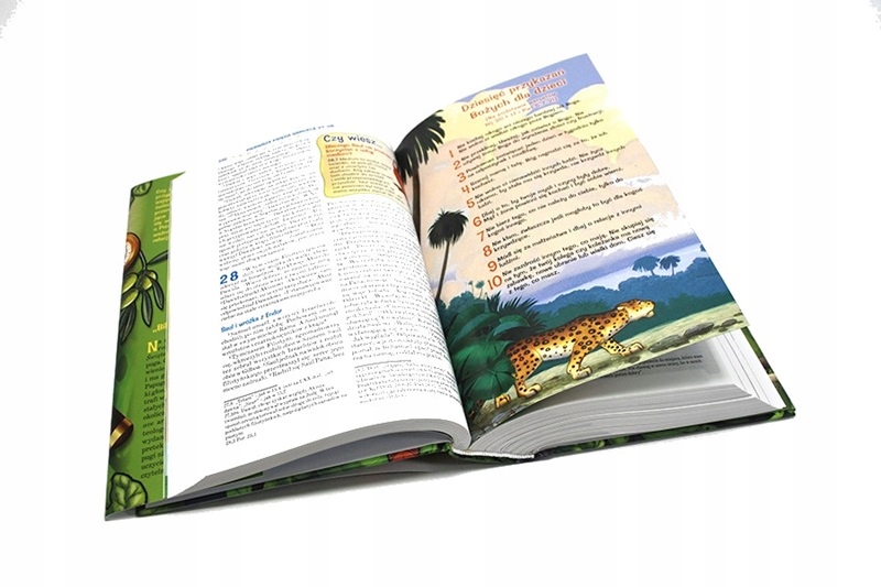 BIBLIA DLA MŁODYCH Z PAPUGĄ KOMUNIA Z PAGIANTORAMI Rok wydania 2017
