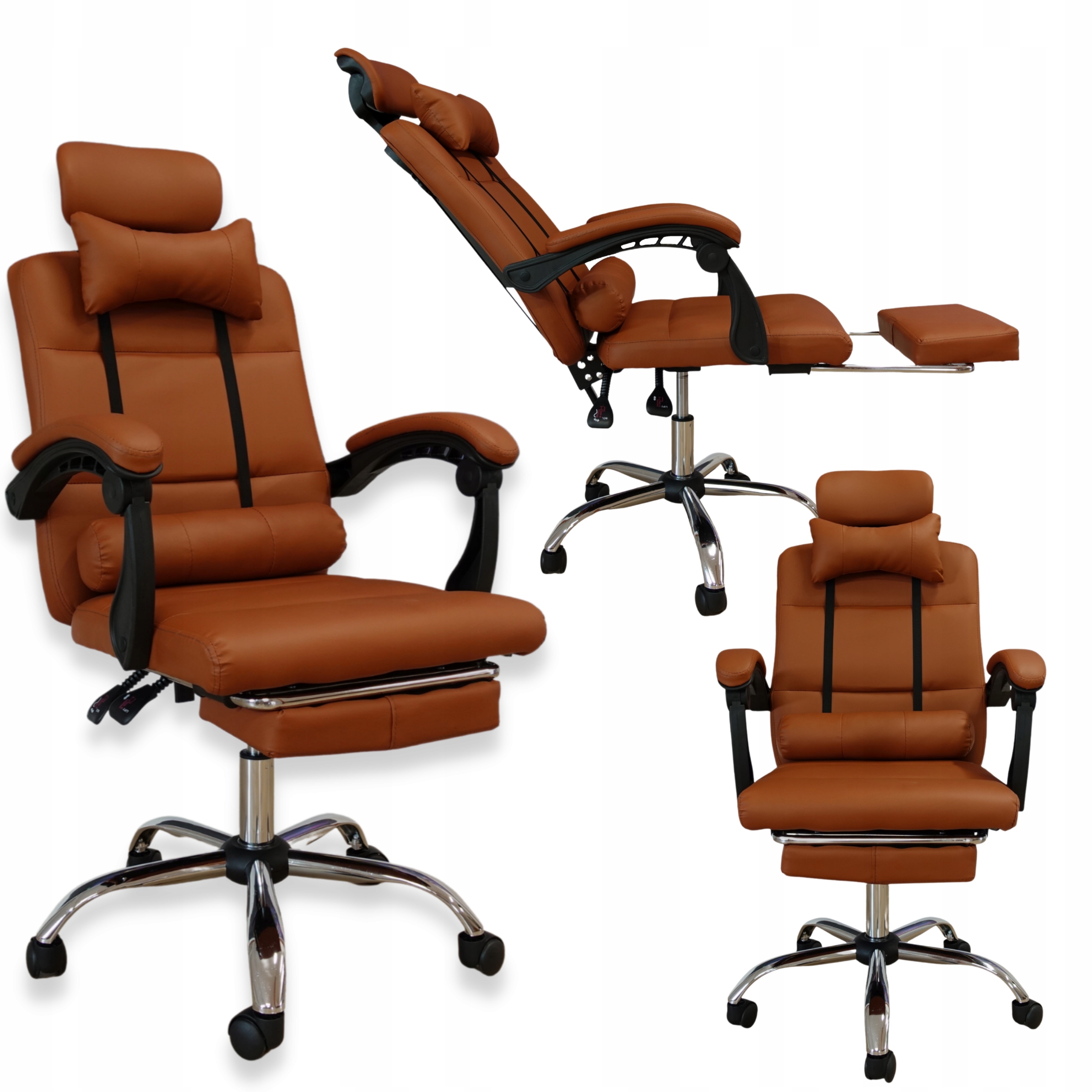 

Fotel biurowy obrotowy Modo Plus rubin podnóżek