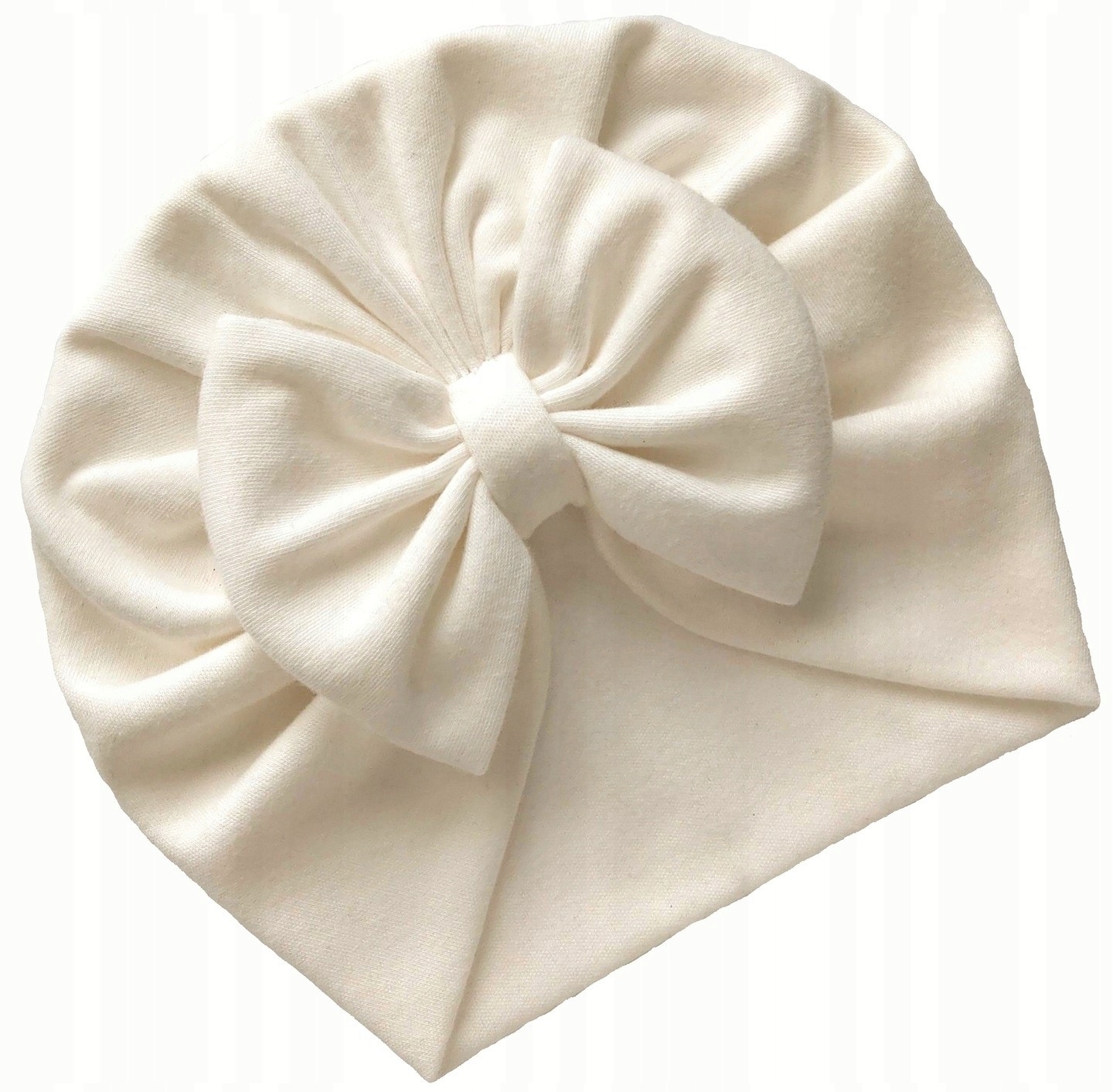 

Czapka niemowlęca Turban szampan Chrzest 0-6