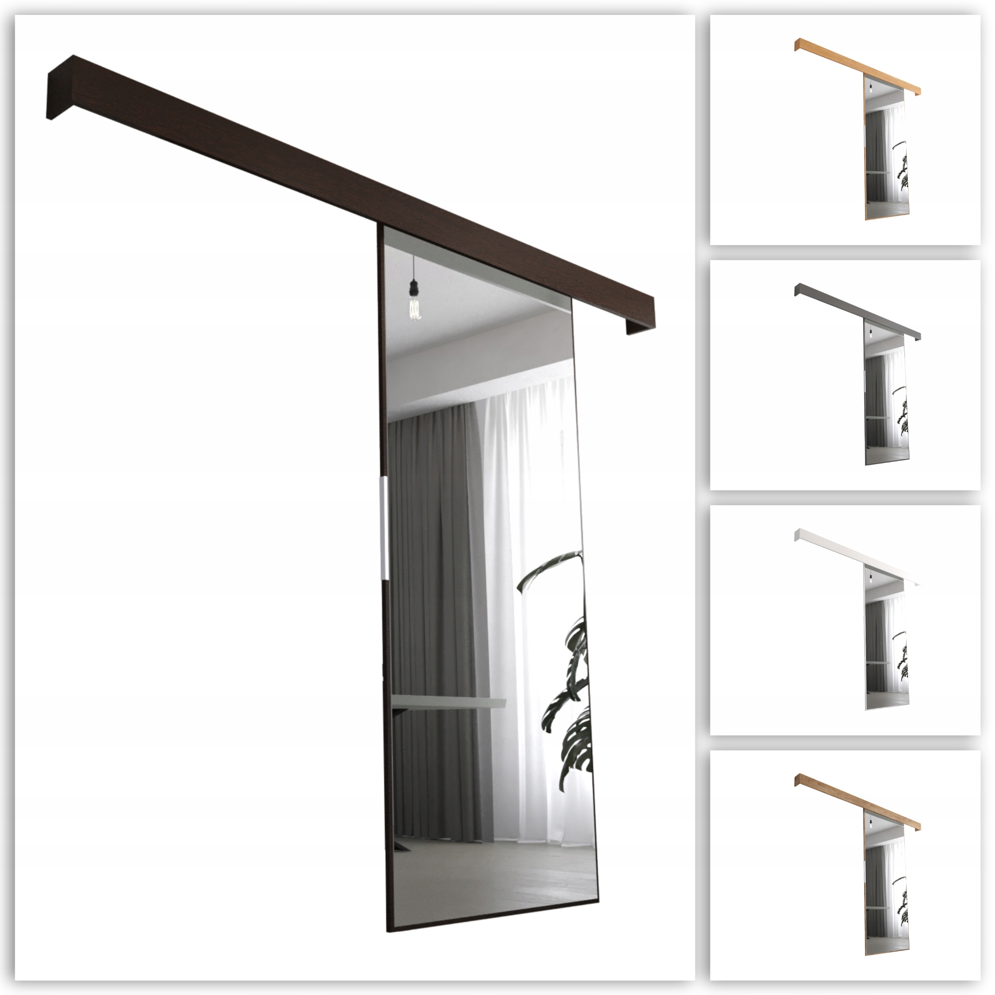 Vnitřní posuvné dveře Zrcadlo VDLO96 O-pohovka Velké Zrcadlo Deska 18 mm