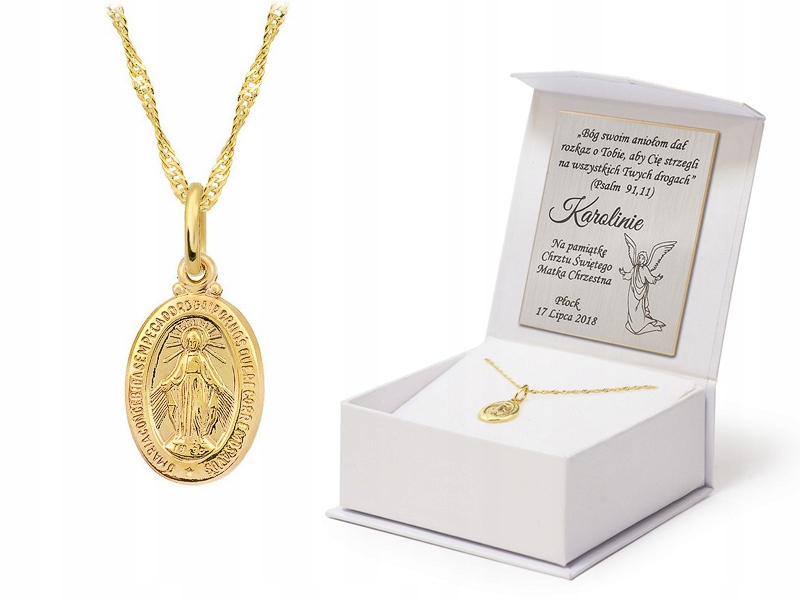 Zlatý Řetízek s Medailonkem 585 Matka Boží
