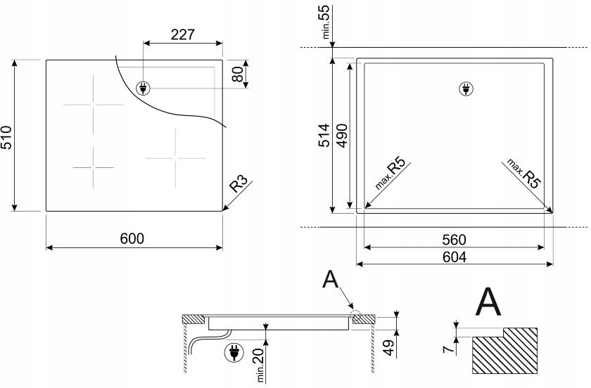 Płyta indukcyjna SMEG SI2M7643DW Sterowanie panel dotykowy