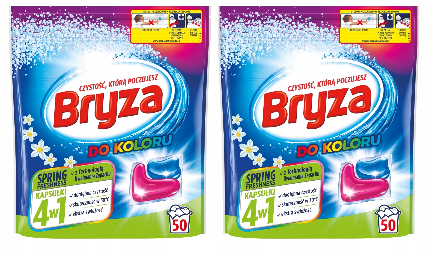 

Bryza 4w1 Spring Freshness kapsułki prania 2x50szt