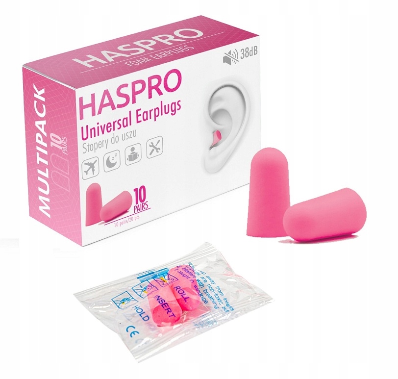 

Haspro Zatyczki Stopery do Uszu Snu Pracy 10 Par