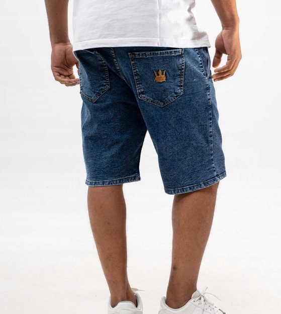 Spodenki Krótkie Baggy Jeans Jigga Wear Ciemny Niebieski m.5a roz. XL