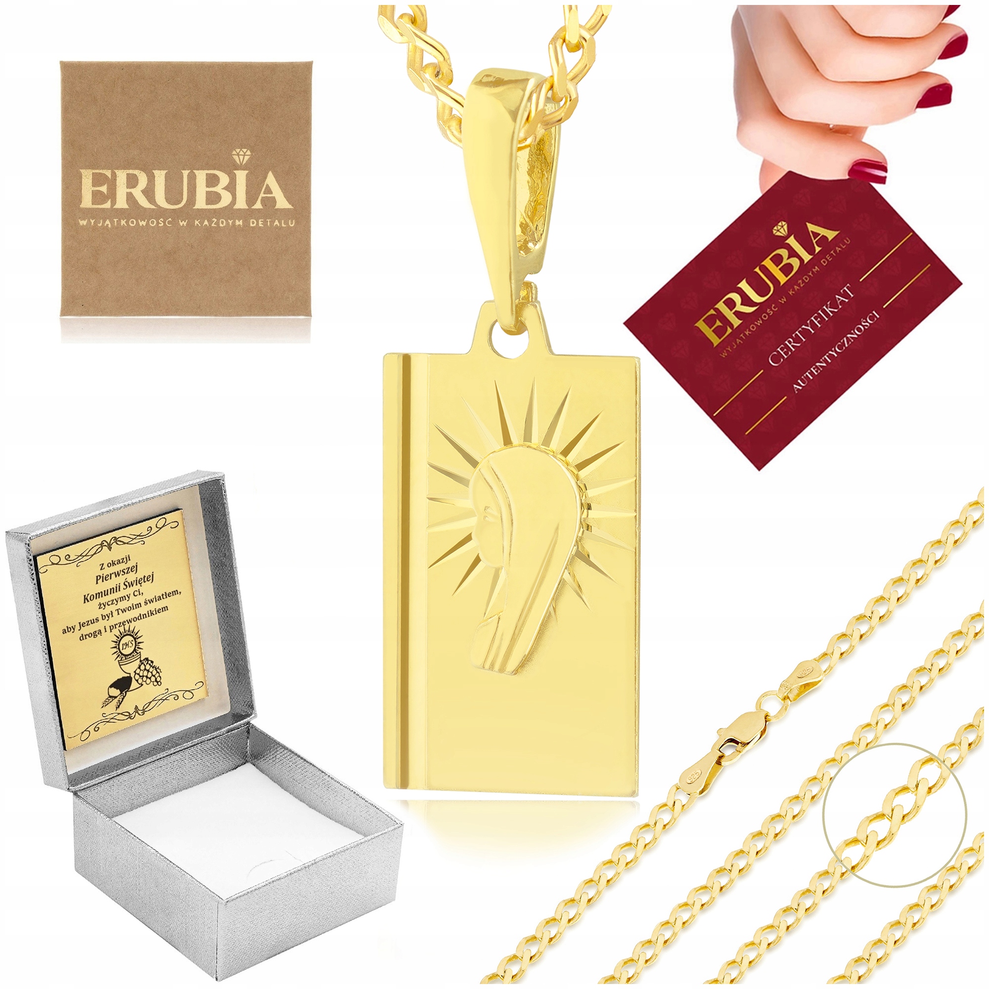 Krásný Zlatý Náhrdelník Pr 925 Přívěsek Stříbrný Medailonek Matka Boží Fatimská