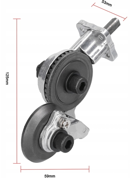 PRZYSTAWKA DO CIĘCIA BLACHY NA WIERTARKE NOZYCE Maksymalna grubość cięcia 1 mm