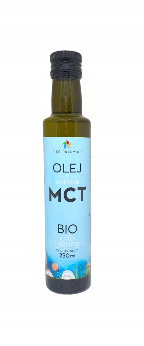 Kokosový Olej Mct Keto Bezlepkový Bio 250 ml Pięć Przemian