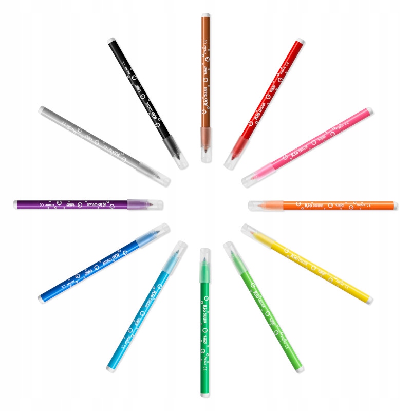 BIC KIDS KID COULEUR FLAMASTRY MAZAKI PISAKI ZMYWALNE WODNE DLA DZIECI x12 Marka BIC