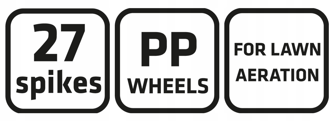 Aerator ręczny, wertykulator walcowy do trawy 27 kolcy średnica 15cm VERTO Zasilanie ręczne