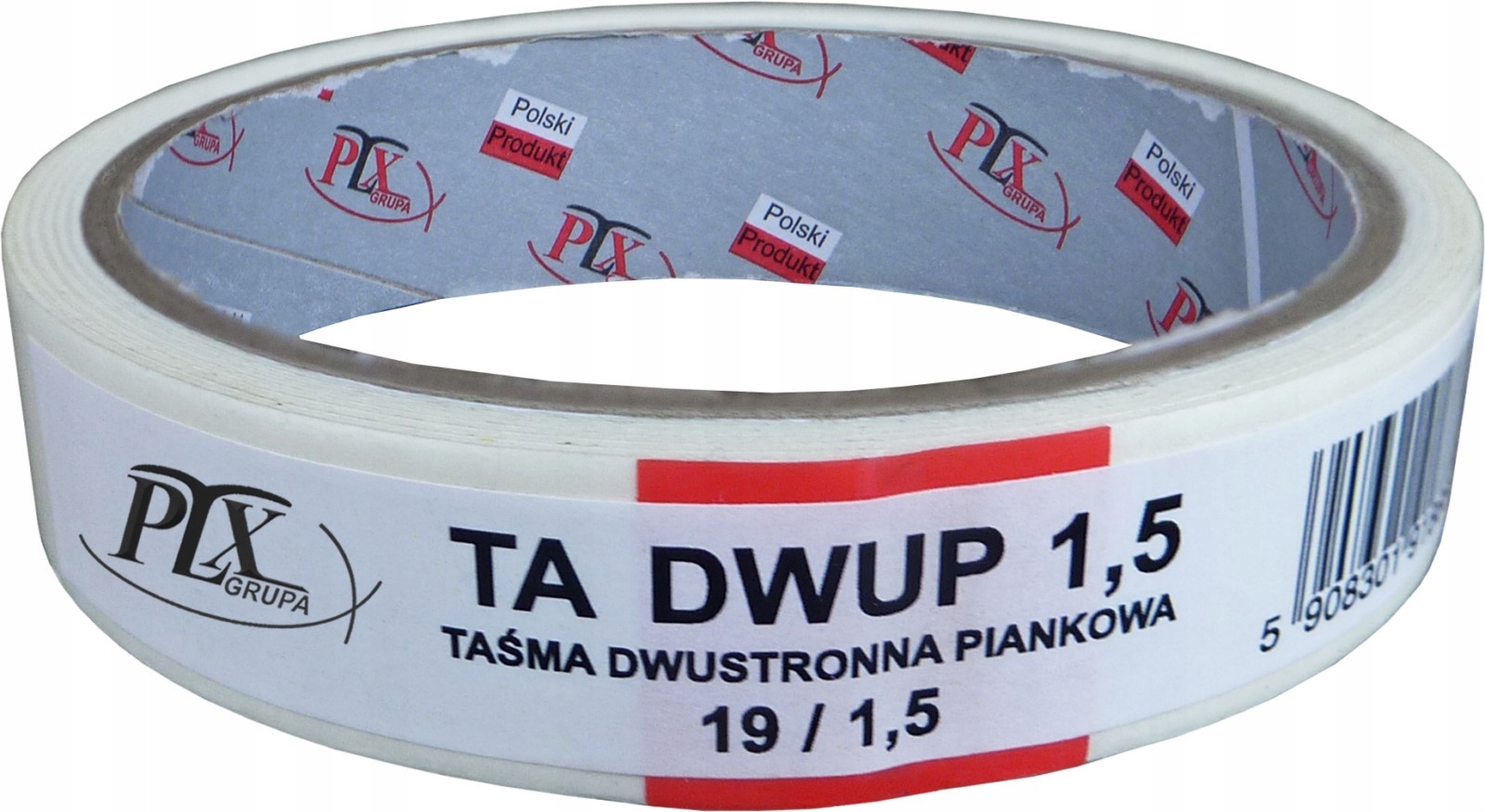 

Taśma dwustronna dł.1,5m piankowa krótka 19mm