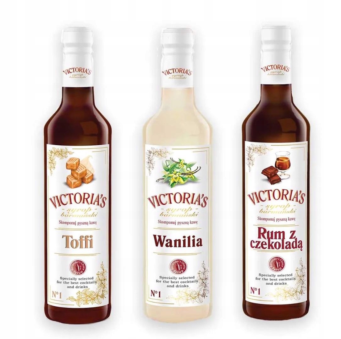 Victorias's Mix 3 barmanských sirupů 490 ml x 3 kusů