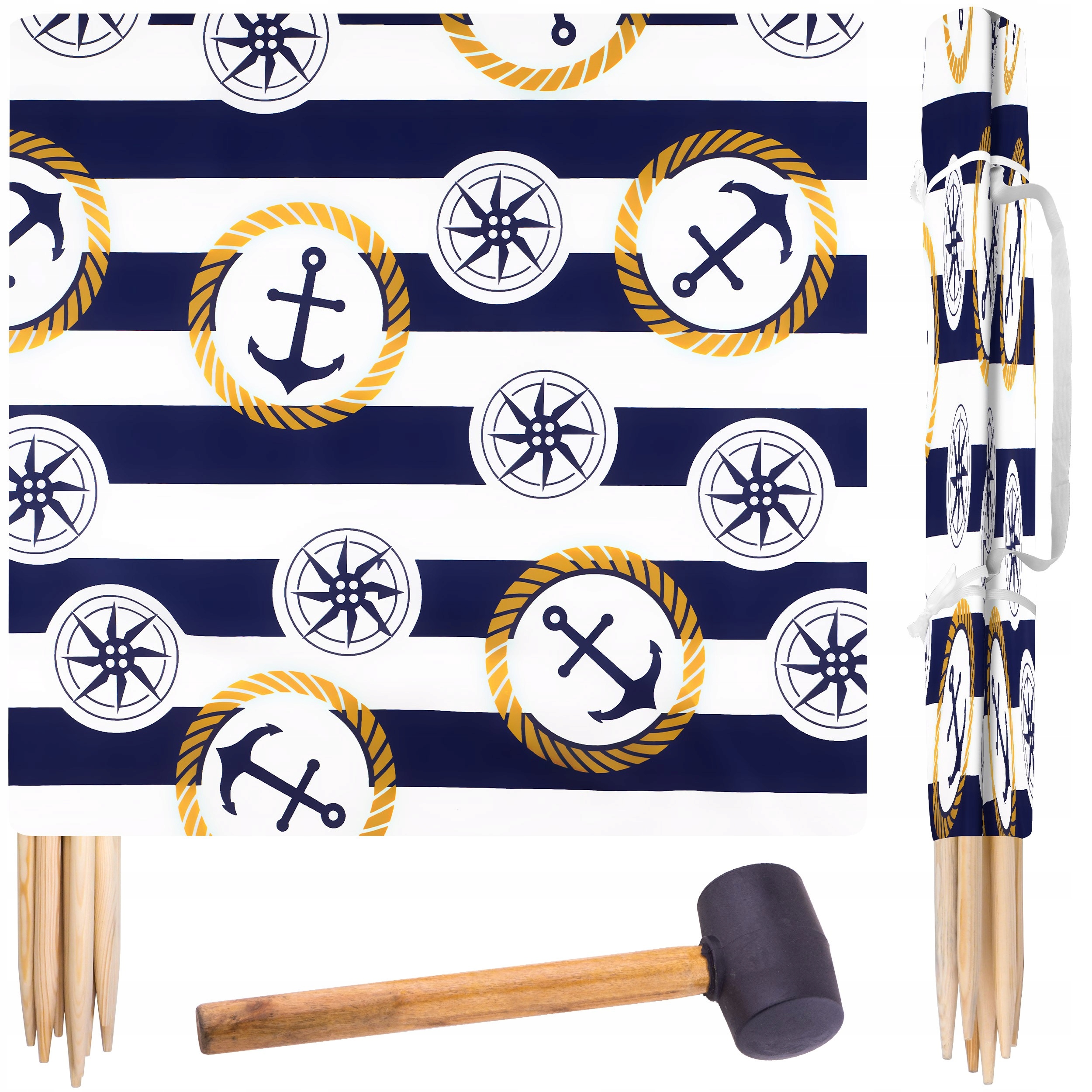 12 m PARAWAN PLAŻOWY NA PLAŻE PARAWANY MATA + MŁOTEK WZÓR 15