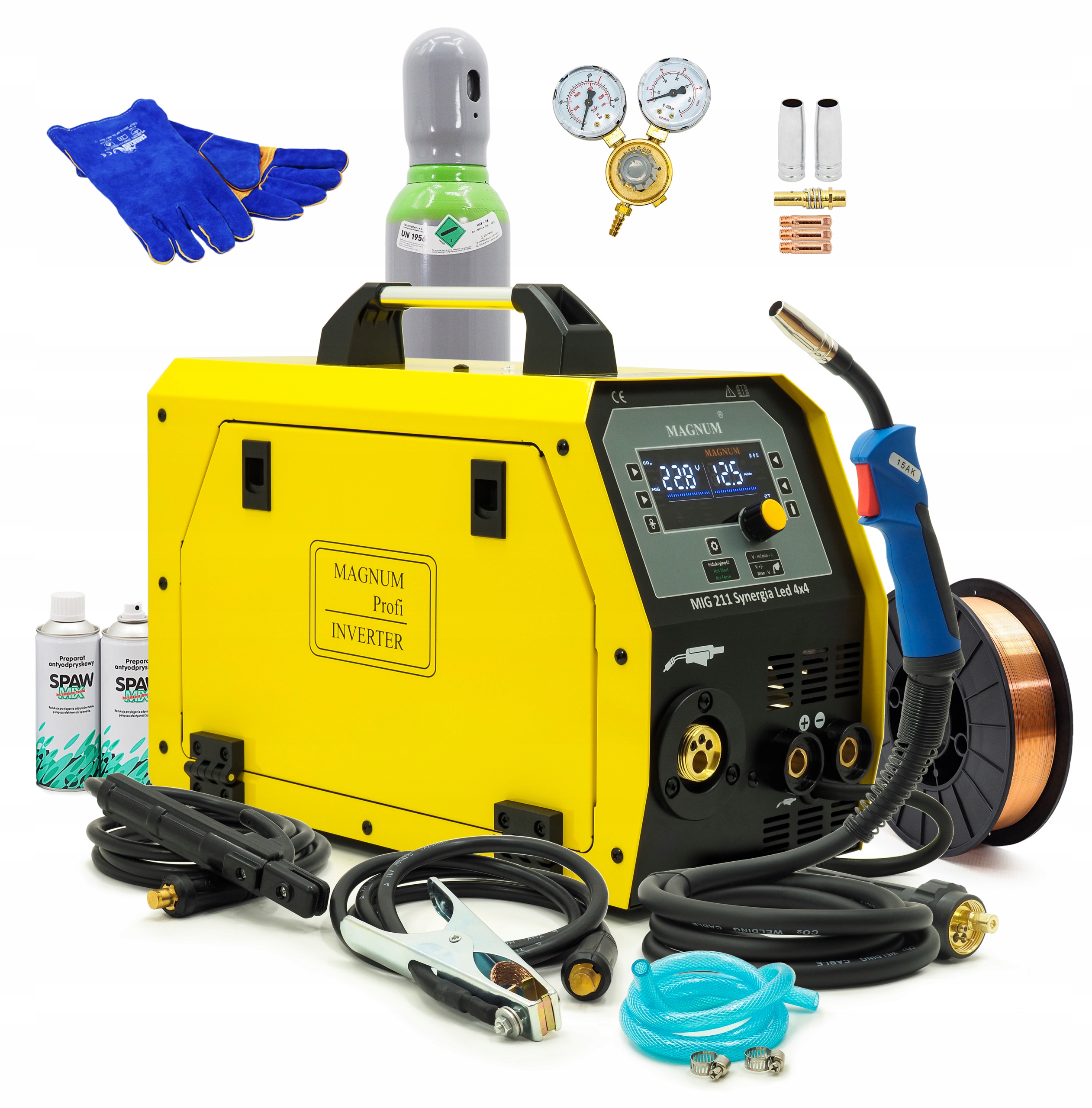 Sada Magnum Mig 211 Synergia Led 4x4 Podavač 200A/60% MB-15/3m Butla SG2