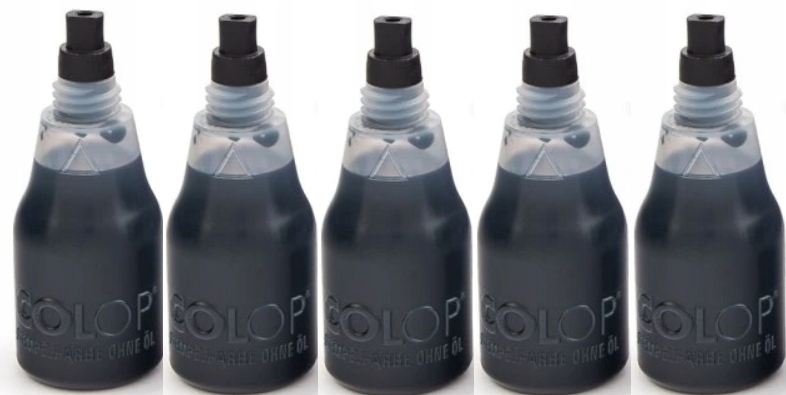 Tusz do stempli i pieczątek Colop 25ml czarny x5