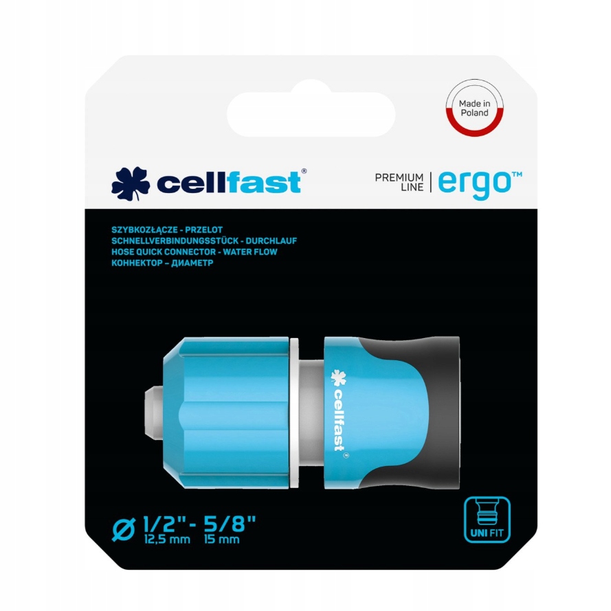 SZYBKOZŁĄCZE PRZELOT 1/2" ERGO CELLFAST 53-130 Producent części Cellfast