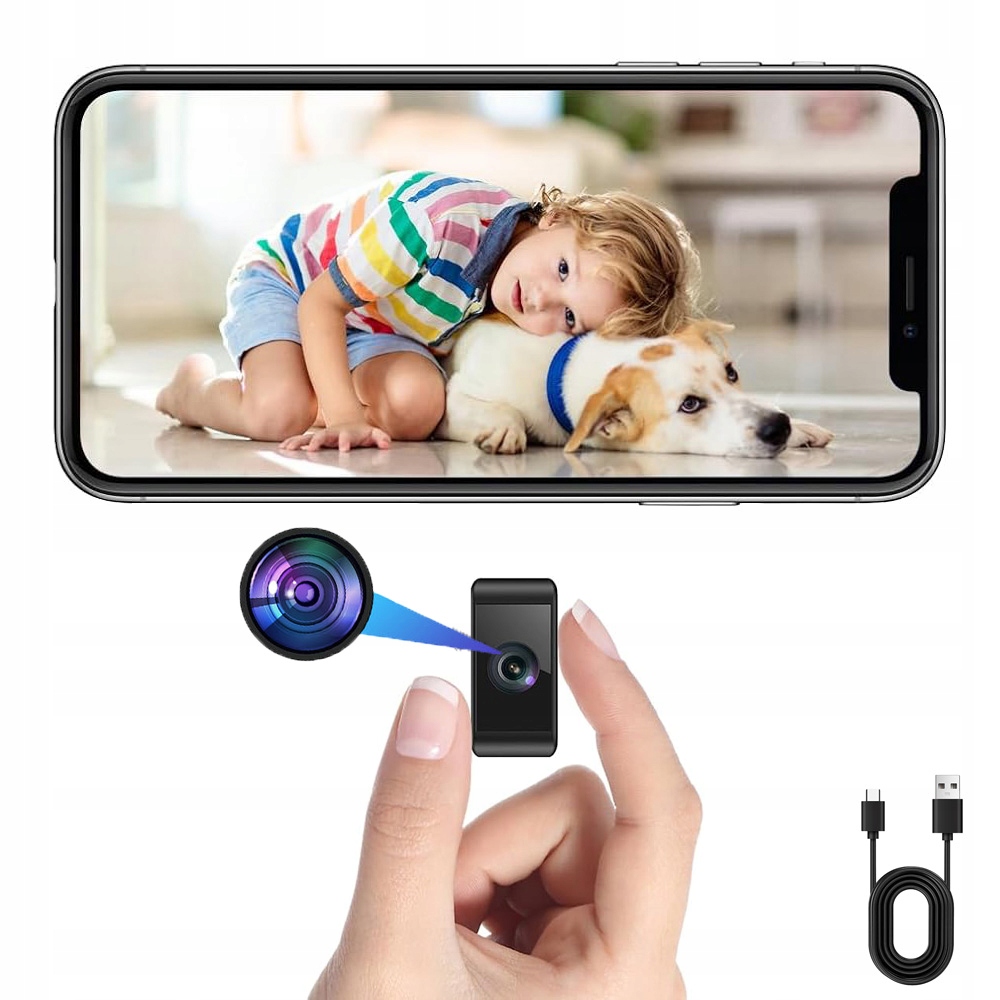 Kamera Mini Wifi 2 4GHZ Z Nocnym Widzeniem Led Dla Domu Biura I Sklepów