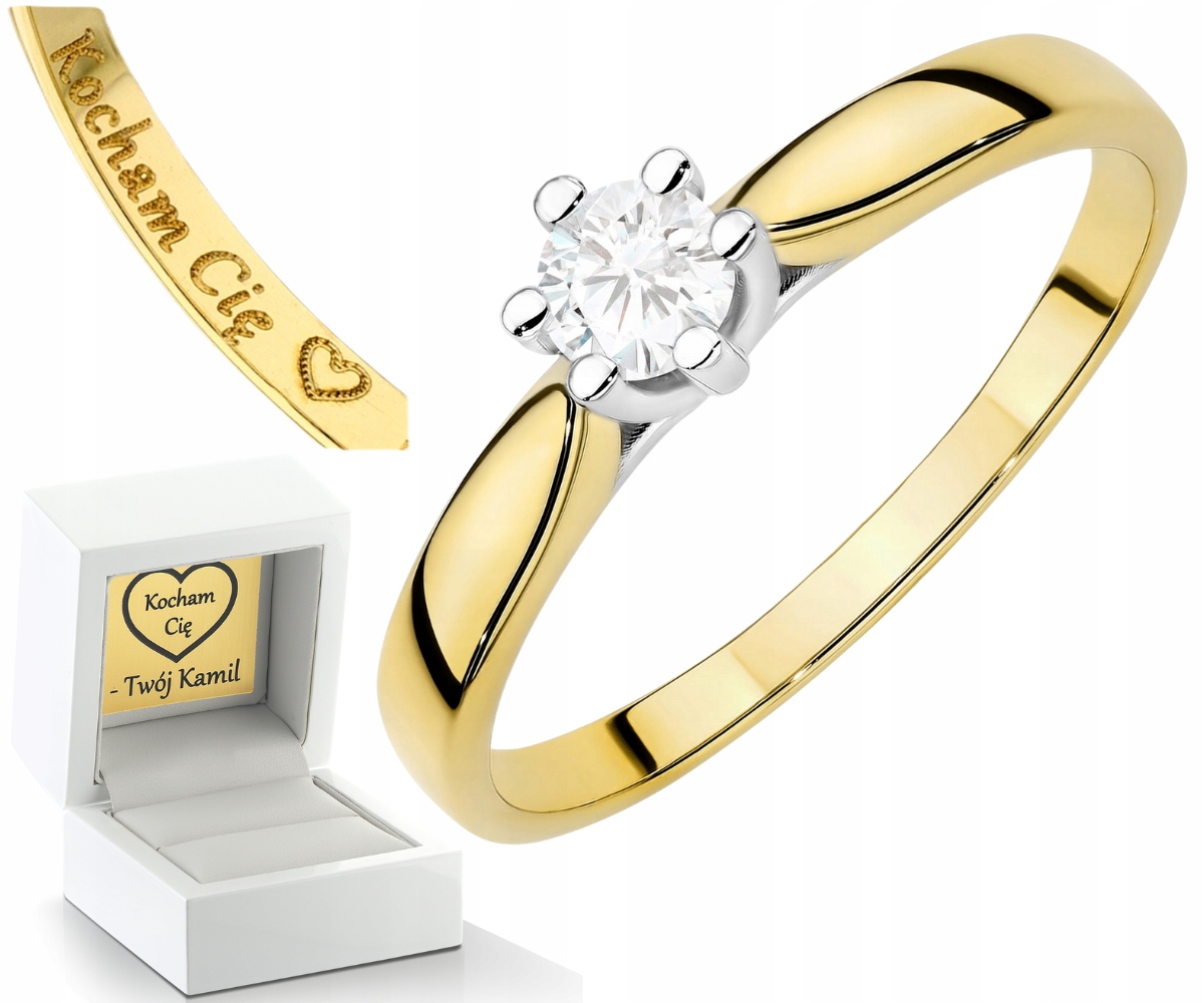 Prstýnek Laboratorní Briliant 0,30 Ct Zlato Dárek