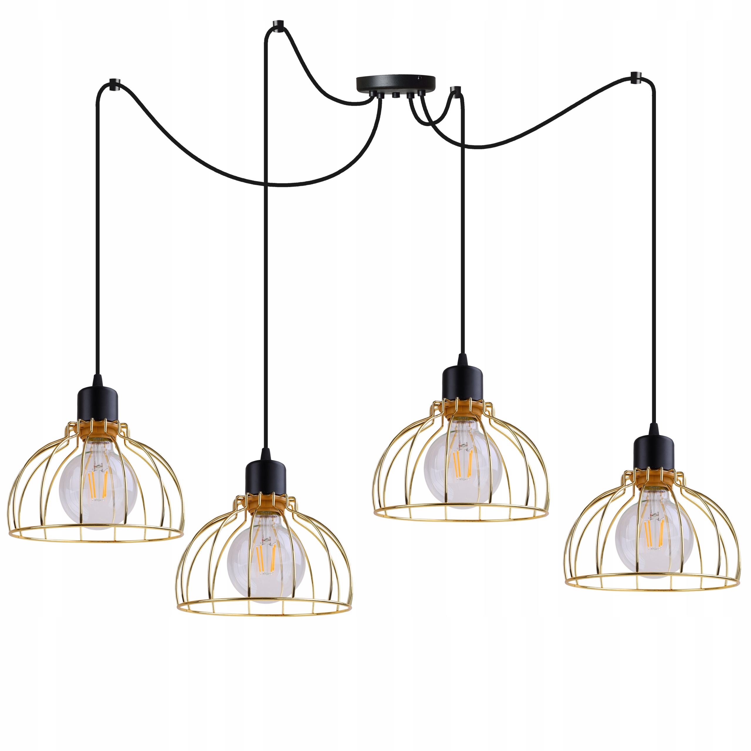 

Lampa Wisząca Sufitowa Żyrandol Złoty Pająk Loft