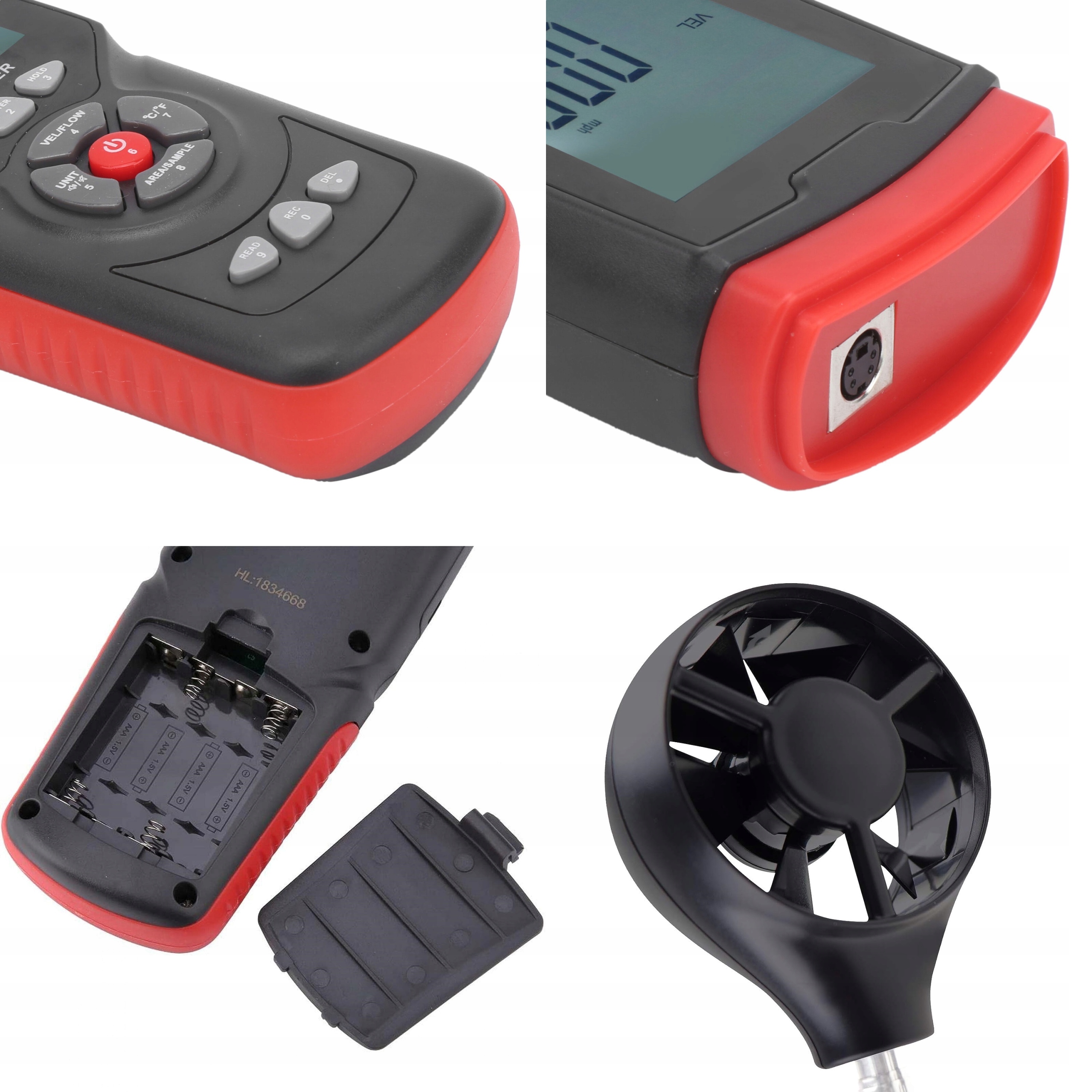 ANEMOMETR WIATROMIERZ MIERNIK WIATRU PRZEPŁYWU POWIETRZA DO KLIMATYZACJI CE Model GT8907