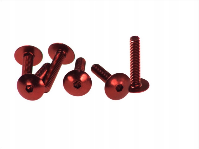 ŚRUBA M6X30 (IMBUSOWA PŁASKA, KOLOR CZERWONY,) Producent Vicma