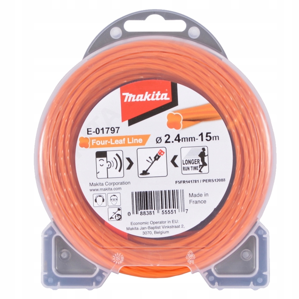 

Żyłka nylonowa koniczyna 2,4 mm 15 m Makita