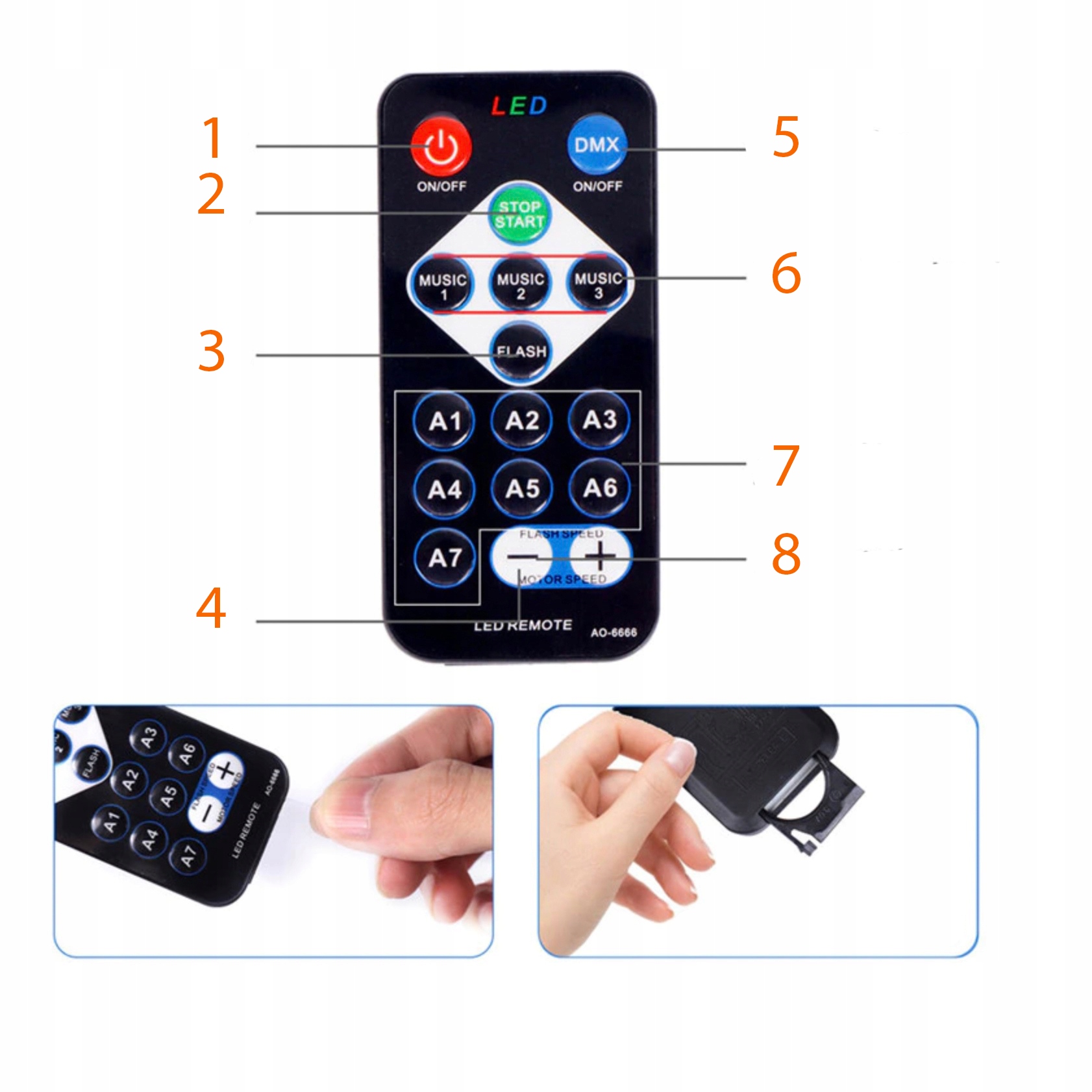 KULA IMPREZOWA LED DISCO RGB REFLEKTOR SYLWESTER Model 6185-648CD