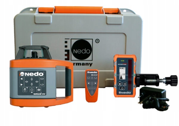 Nedo Sirius 1 Hv laser rotacyjny pion/poziom IP65 detektor Acceptor Maxx