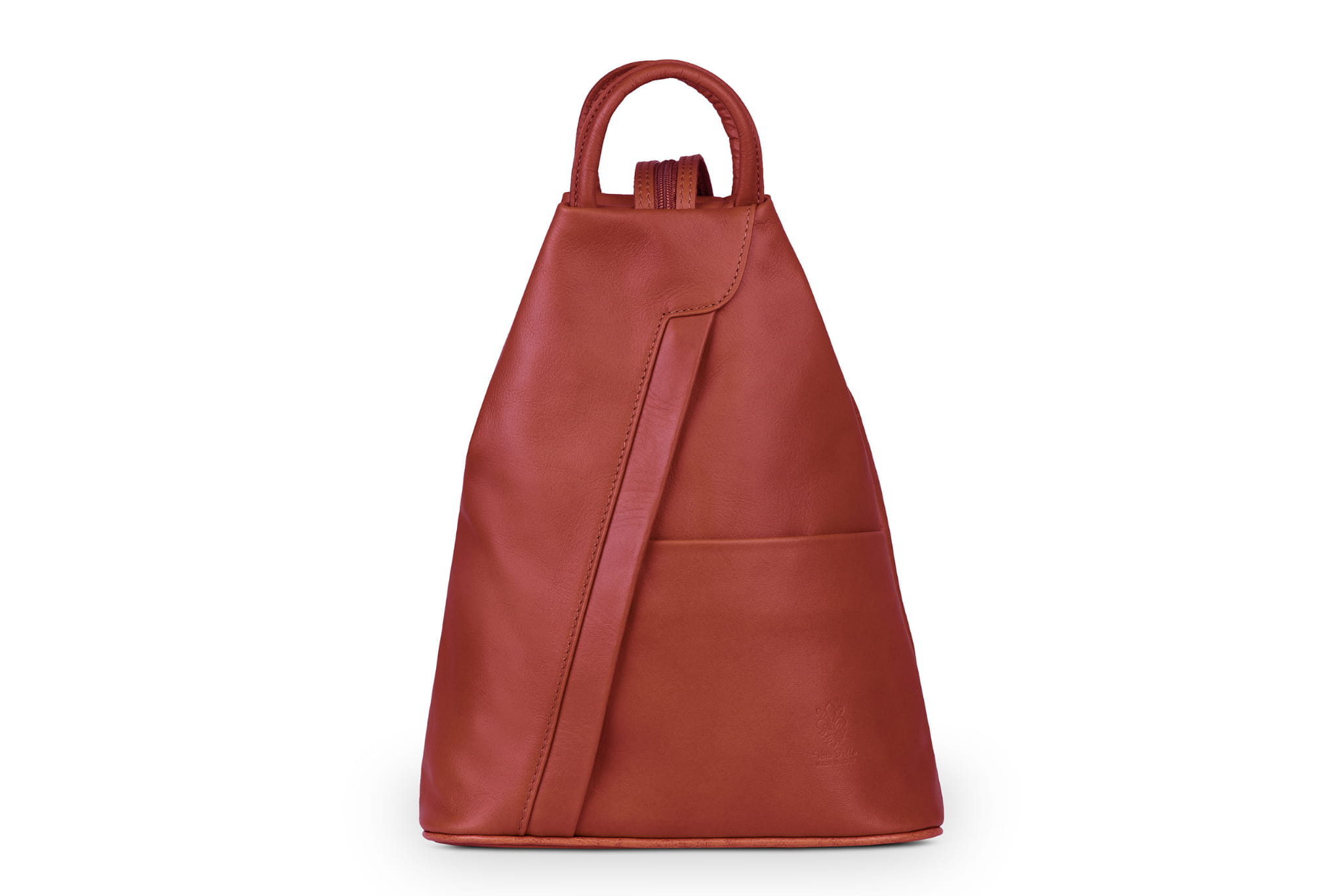 Kožený Batoh Vera Pelle Piramide červený