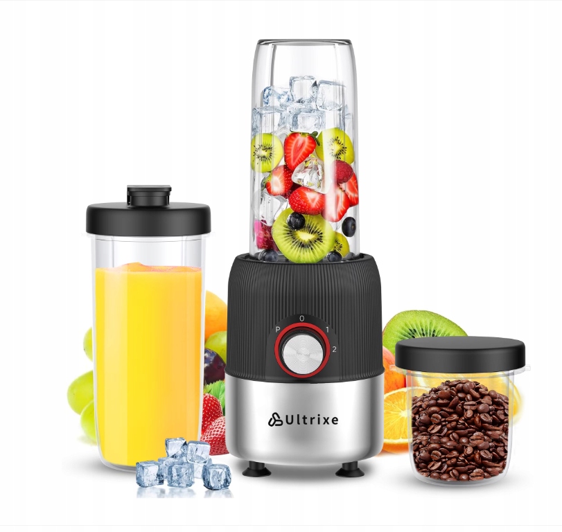 Blender wielofunkcyjny 1000W 27000 obr./min do kawy, kruszenia lodu, przygotowania smoothie i puree owocowego