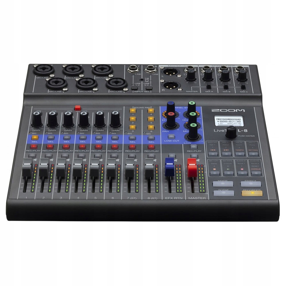 Zoom LiveTrak L-8 cyfrowy mikser, rejstrator audio, 8-kanałowy