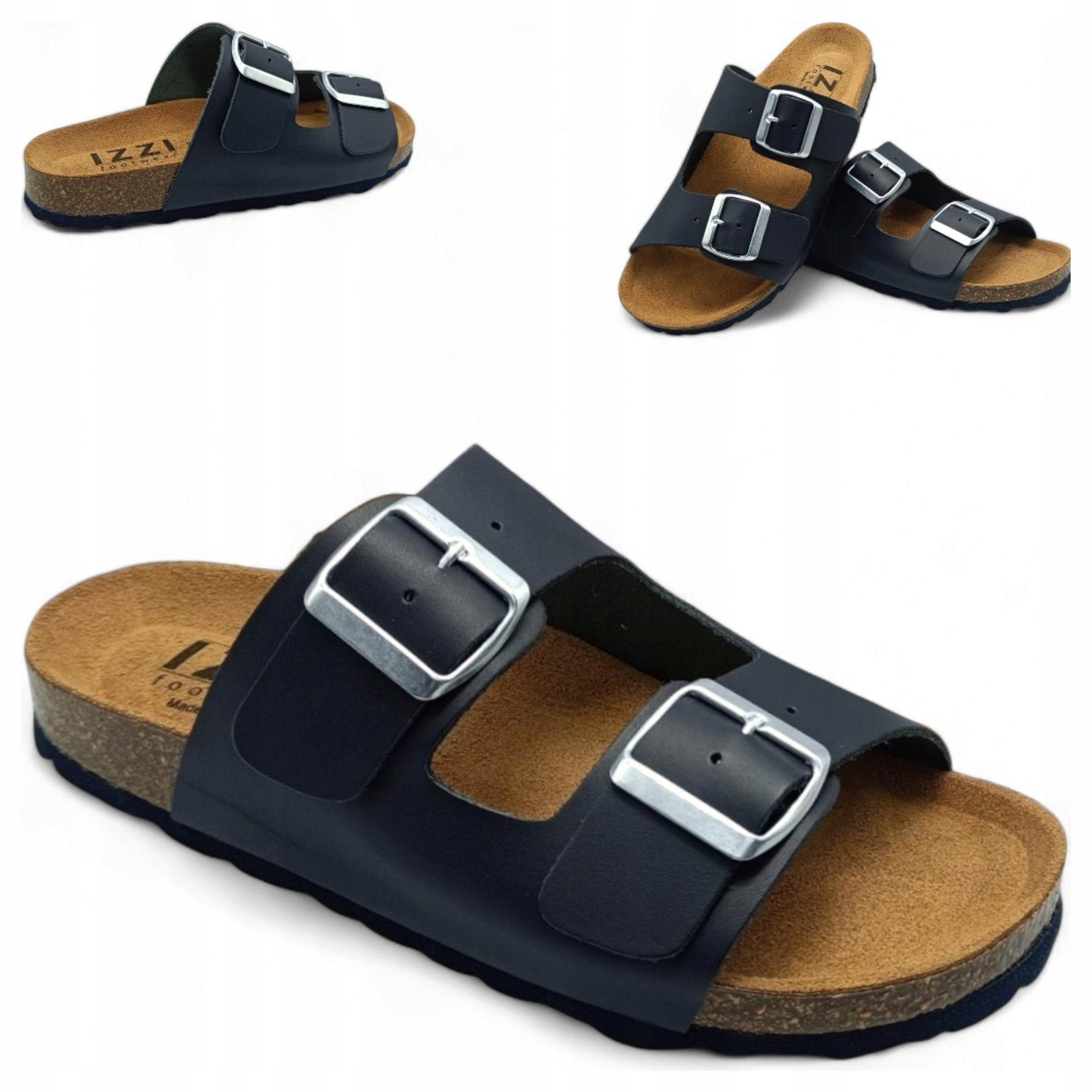 Nazouváky Dámské Kožené 37 Izzi Profilované Korek Pohodlné Zdravotnické Námořnická Modrá