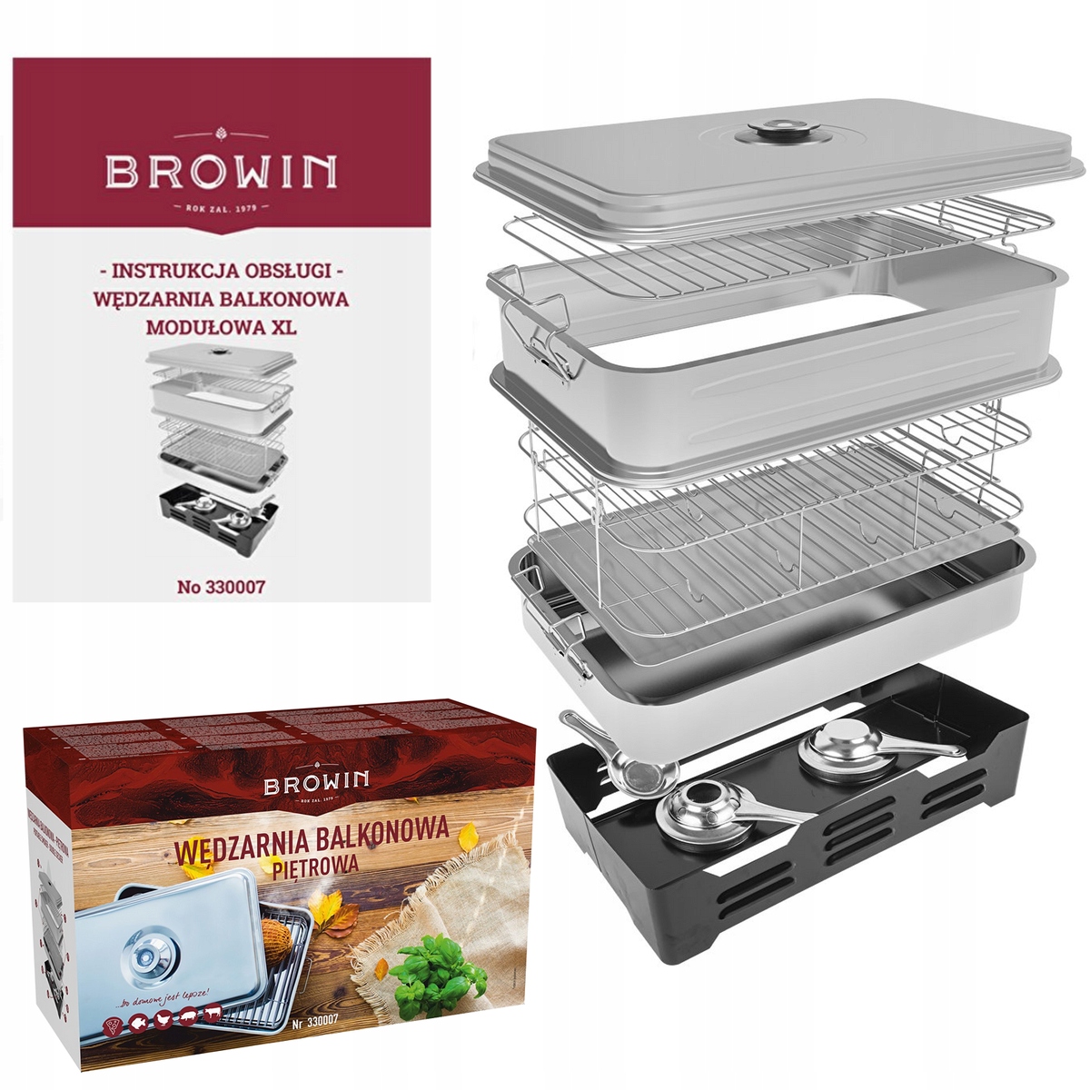 Balkonová Udiarňa XL pre Ryby A Syry Browin