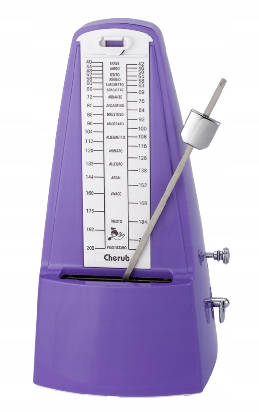 Cherub WSM-330 Metronom Plastová pyramida Fialová zvonek