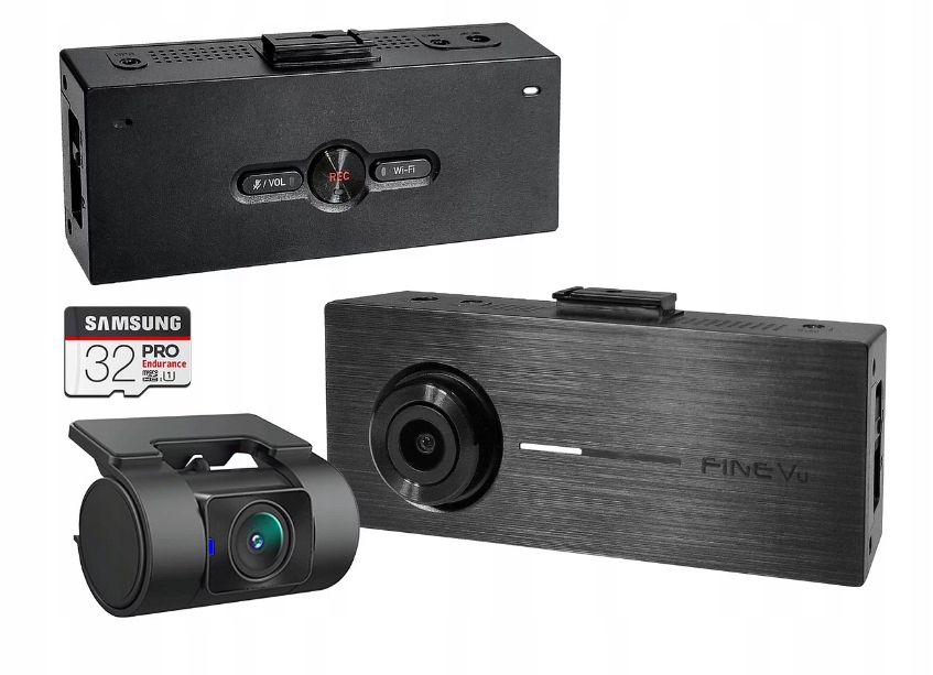 FineVu GX33 - rejestrator FHD+FHD WiFi GPS radary