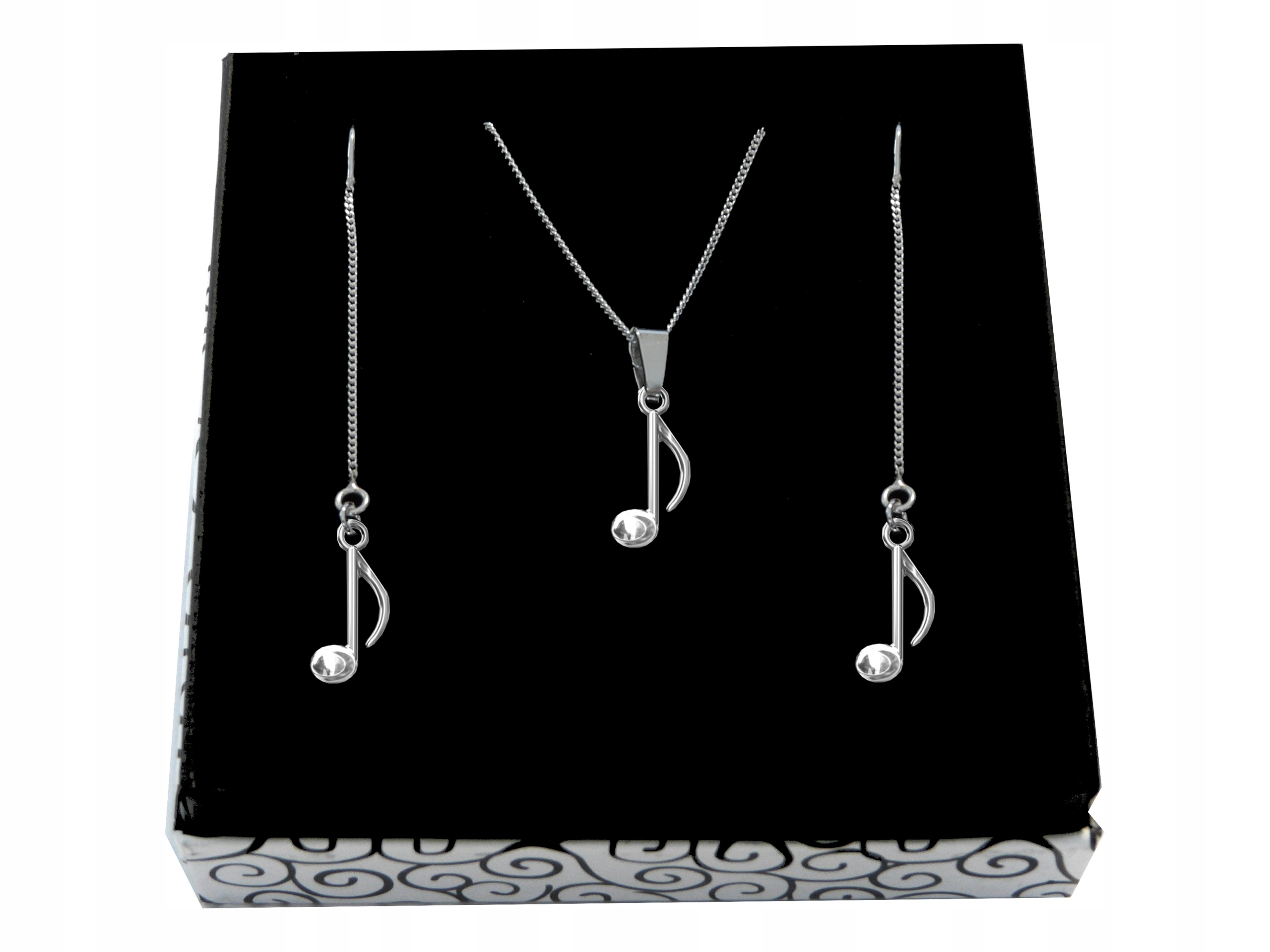 

Srebrny Komplet Nuta Nutka srebro 925